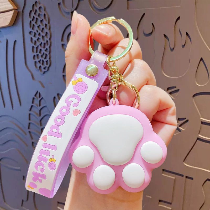 Wholesale Cartoon Cute Cat Claw Three-dimensional Pendant PVC Keychain